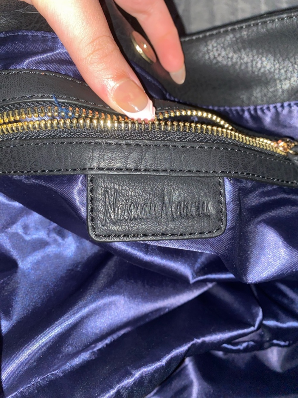 Woven Black Leather Tote Handbag - Unbranded - Picture 4 of 4
